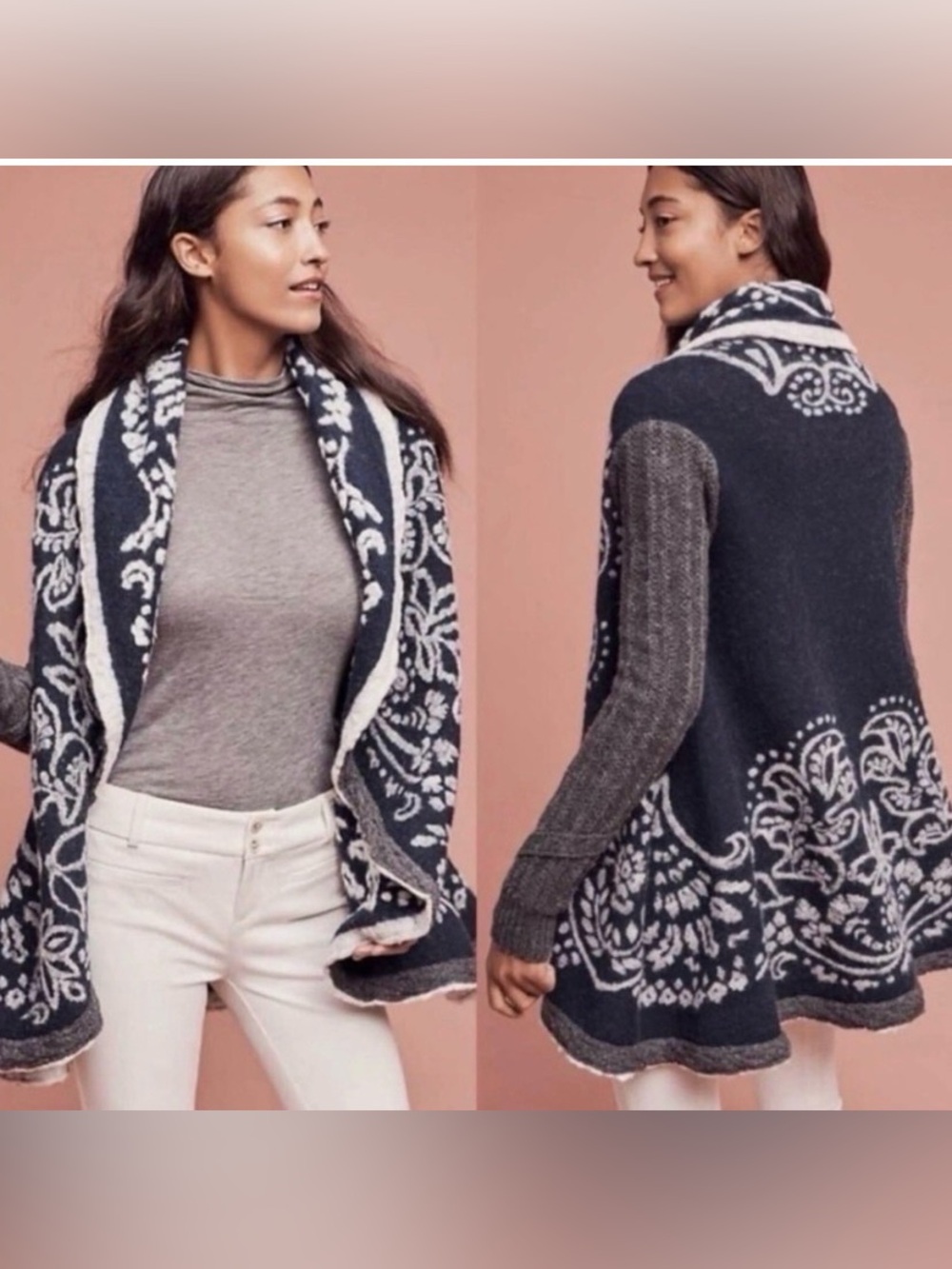 Anthropologie Sleeping on Snow Cardigan